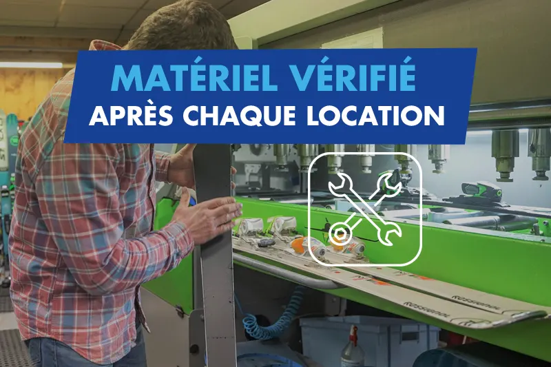 Matériel de ski vérifié après chaque location